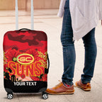 Custom Suns Football ANZAC Luggage Cover Gallipoli Camouflage With Poppies
