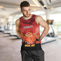 Custom Suns Football ANZAC Men Tank Top Gallipoli Camouflage With Poppies