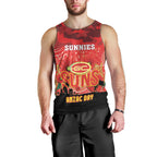 Custom Suns Football ANZAC Men Tank Top Gallipoli Camouflage With Poppies