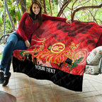 Custom Suns Football ANZAC Quilt Gallipoli Camouflage With Poppies