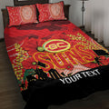 Custom Suns Football ANZAC Quilt Bed Set Gallipoli Camouflage With Poppies