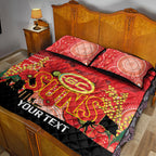 Custom Suns Football ANZAC Quilt Bed Set Gallipoli Camouflage With Poppies