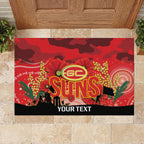 Custom Suns Football ANZAC Rubber Doormat Gallipoli Camouflage With Poppies