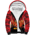 Custom Suns Football ANZAC Sherpa Hoodie Gallipoli Camouflage With Poppies
