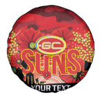 Custom Suns Football ANZAC Spare Tire Cover Gallipoli Camouflage With Poppies