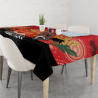 Custom Suns Football ANZAC Tablecloth Gallipoli Camouflage With Poppies