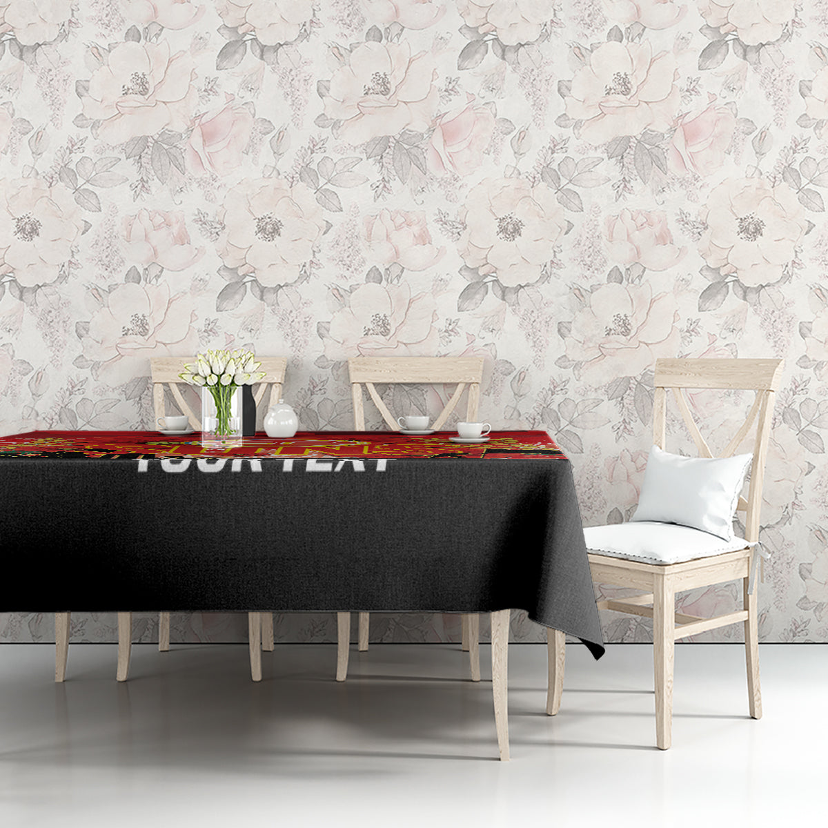 Custom Suns Football ANZAC Tablecloth Gallipoli Camouflage With Poppies