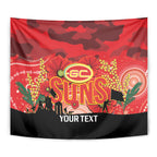 Custom Suns Football ANZAC Tapestry Gallipoli Camouflage With Poppies