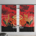 Custom Suns Football ANZAC Window Curtain Gallipoli Camouflage With Poppies