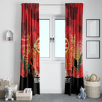 Custom Suns Football ANZAC Window Curtain Gallipoli Camouflage With Poppies