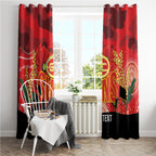 Custom Suns Football ANZAC Window Curtain Gallipoli Camouflage With Poppies