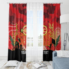 Custom Suns Football ANZAC Window Curtain Gallipoli Camouflage With Poppies