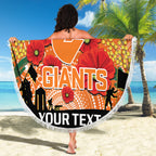 Custom Giants Football ANZAC Beach Blanket Gallipoli Camouflage With Poppies