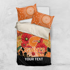 Custom Giants Football ANZAC Bedding Set Gallipoli Camouflage With Poppies