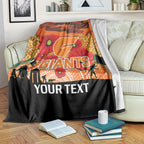 Custom Giants Football ANZAC Blanket Gallipoli Camouflage With Poppies