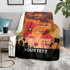 Custom Giants Football ANZAC Blanket Gallipoli Camouflage With Poppies