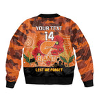 Custom Giants Football ANZAC Bomber Jacket Gallipoli Camouflage With Poppies