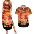 Custom Giants Football ANZAC Couples Matching Summer Maxi Dress and Hawaiian Shirt Gallipoli Camouflage With Poppies
