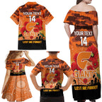 Custom Giants Football ANZAC Family Matching Off Shoulder Maxi Dress and Hawaiian Shirt Gallipoli Camouflage With Poppies