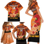 Custom Giants Football ANZAC Family Matching Short Sleeve Bodycon Dress and Hawaiian Shirt Gallipoli Camouflage With Poppies