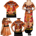Custom Giants Football ANZAC Family Matching Summer Maxi Dress and Hawaiian Shirt Gallipoli Camouflage With Poppies