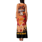Custom Giants Football ANZAC Family Matching Tank Maxi Dress and Hawaiian Shirt Gallipoli Camouflage With Poppies