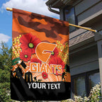 Custom Giants Football ANZAC Garden Flag Gallipoli Camouflage With Poppies
