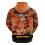 Custom Giants Football ANZAC Hoodie Gallipoli Camouflage With Poppies