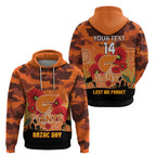 Custom Giants Football ANZAC Hoodie Gallipoli Camouflage With Poppies