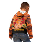 Custom Giants Football ANZAC Kid Hoodie Gallipoli Camouflage With Poppies