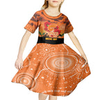 Custom Giants Football ANZAC Kid Short Sleeve Dress Gallipoli Camouflage With Poppies