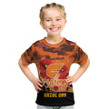 Custom Giants Football ANZAC Kid T Shirt Gallipoli Camouflage With Poppies