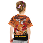 Custom Giants Football ANZAC Kid T Shirt Gallipoli Camouflage With Poppies