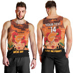 Custom Giants Football ANZAC Men Tank Top Gallipoli Camouflage With Poppies