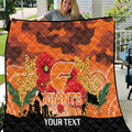 Custom Giants Football ANZAC Quilt Gallipoli Camouflage With Poppies