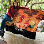 Custom Giants Football ANZAC Quilt Gallipoli Camouflage With Poppies