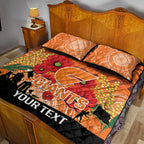Custom Giants Football ANZAC Quilt Bed Set Gallipoli Camouflage With Poppies