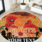 Custom Giants Football ANZAC Round Carpet Gallipoli Camouflage With Poppies