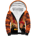 Custom Giants Football ANZAC Sherpa Hoodie Gallipoli Camouflage With Poppies