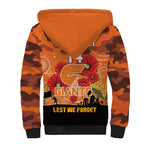 Custom Giants Football ANZAC Sherpa Hoodie Gallipoli Camouflage With Poppies