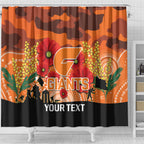 Custom Giants Football ANZAC Shower Curtain Gallipoli Camouflage With Poppies