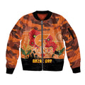 Custom Giants Football ANZAC Sleeve Zip Bomber Jacket Gallipoli Camouflage With Poppies