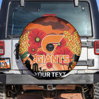 Custom Giants Football ANZAC Spare Tire Cover Gallipoli Camouflage With Poppies