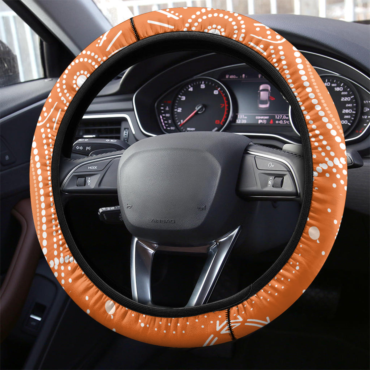 Giants Football ANZAC Steering Wheel Cover Gallipoli Camouflage With Poppies
