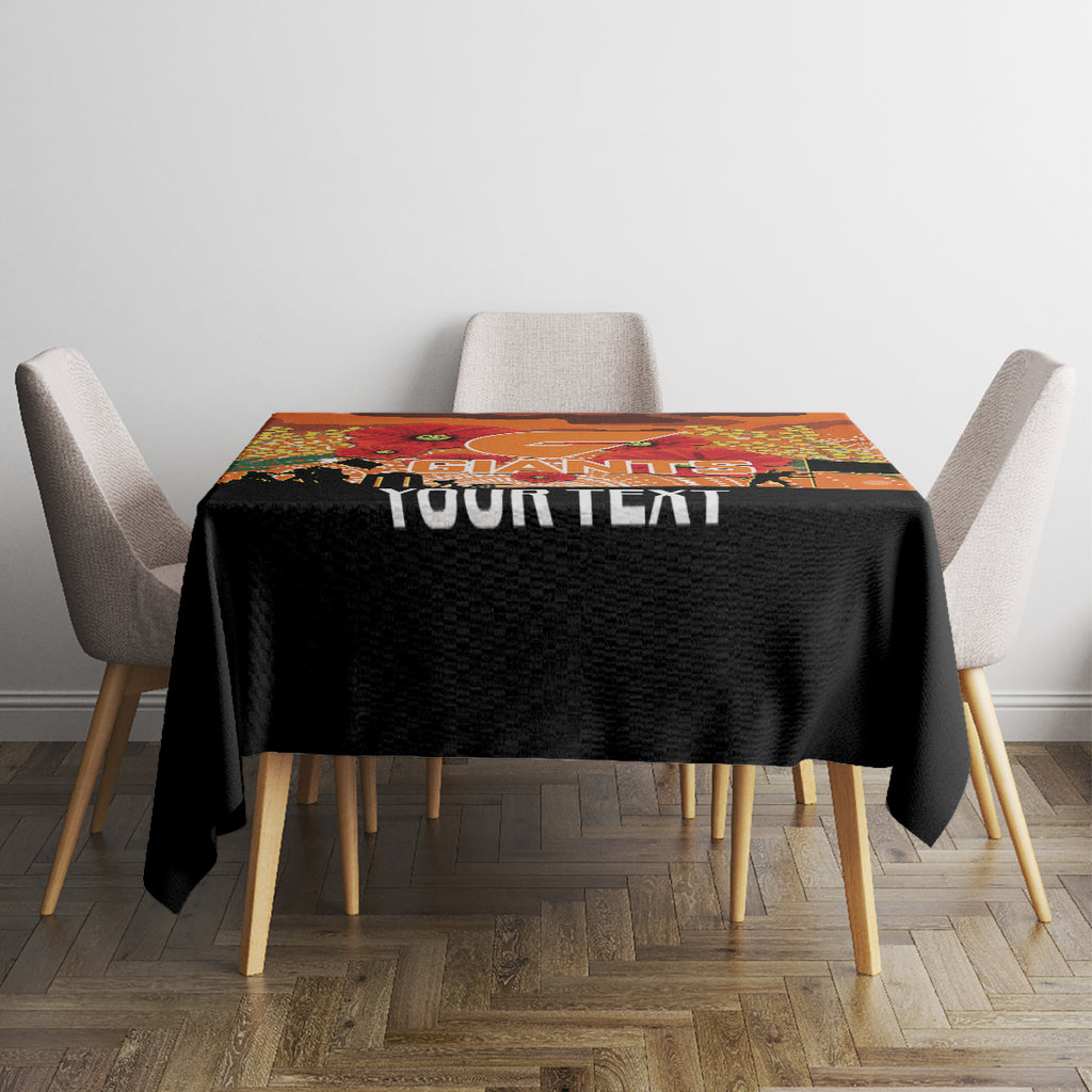 Custom Giants Football ANZAC Tablecloth Gallipoli Camouflage With Poppies