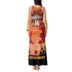 Custom Giants Football ANZAC Tank Maxi Dress Gallipoli Camouflage With Poppies
