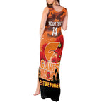 Custom Giants Football ANZAC Tank Maxi Dress Gallipoli Camouflage With Poppies