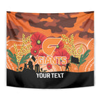 Custom Giants Football ANZAC Tapestry Gallipoli Camouflage With Poppies