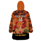 Custom Giants Football ANZAC Wearable Blanket Hoodie Gallipoli Camouflage With Poppies
