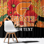 Custom Giants Football ANZAC Window Curtain Gallipoli Camouflage With Poppies